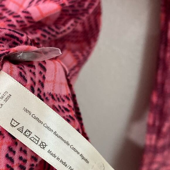 Free people, blouse button down, fuchsia, pink size, small, long sleeve - Picture 8 of 9